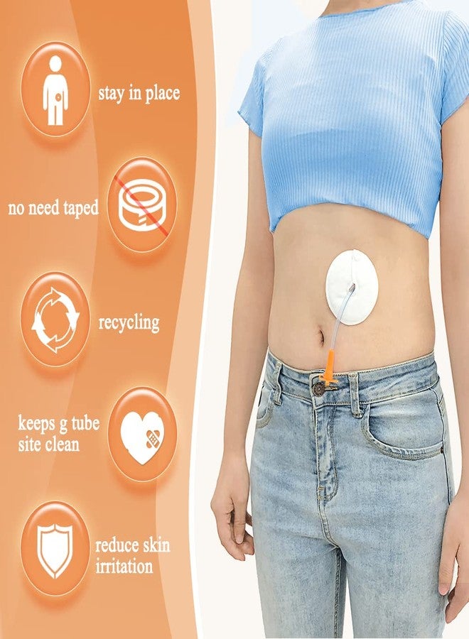 KAVIL Feeding Tube Pad G Tubes Button Pads Holder Covers Peg Tube Supplies Catheter Support Peritoneal Abdominal Dialysis Extra Soft and Absorbent Pads (12 Pack) - Image 3